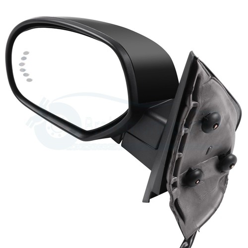 (Left) Black Mirror For 2007-2013 Chevy GMC Memory+Puddle Lamp+Power Heated - Picture 10 of 16