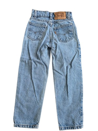 Vintage Little Levis 650 Jeans Size 6 Boys Orange Tab Relaxed Fit Denim 90s
