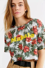 RARE Truly Madly Deeply Floral Mahalo Hawaii Top Cropped  XS Vacation Summer