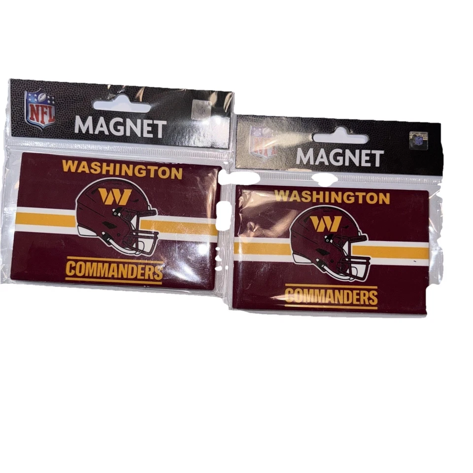 TWO WASHINGTON COMMANDERS, 2.5" X 3.5" METAL MAGNETS FROM WINCRAFT - Image 3 of 4