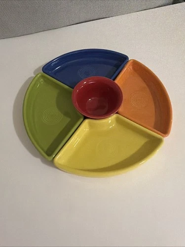 Fiestaware Homer Laughlin Five Piece Entertainment/Relish Set