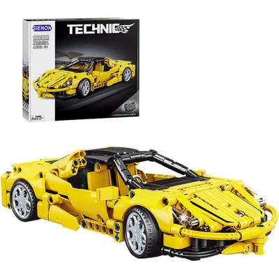 Technic Super Sportwagen Baukasten Pull Back Race Car Spielzeug，Rennsport-Sam...