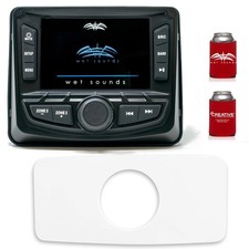 Wet Sounds WS-MC2 With Stinger Marine SEADASH3W 3" Radio Kit - White