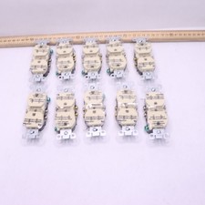 10-Pk Leviton Straight Blade Tamper Resistant Duplex Receptacle 2P 3W 15A 125V