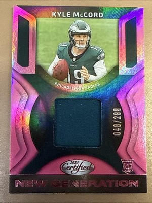 2025 Certified New Generation Jersey Mirror Kyle McCord Patch #NGJ-KMD Pink /299