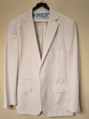 Steve Harvey Men s White Suit Jacket 44L Classic Fit Fully Lined