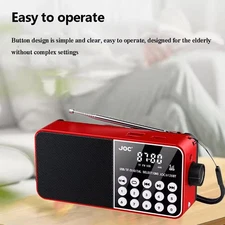 Rechargeable Mini Digital Portable Radio MP3 Music Player FM USB SD Card Speaker