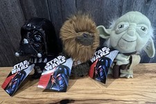 2008 Star Wars Darth Vader Yoda And Chewbacca Plush Set Of 3 NWT