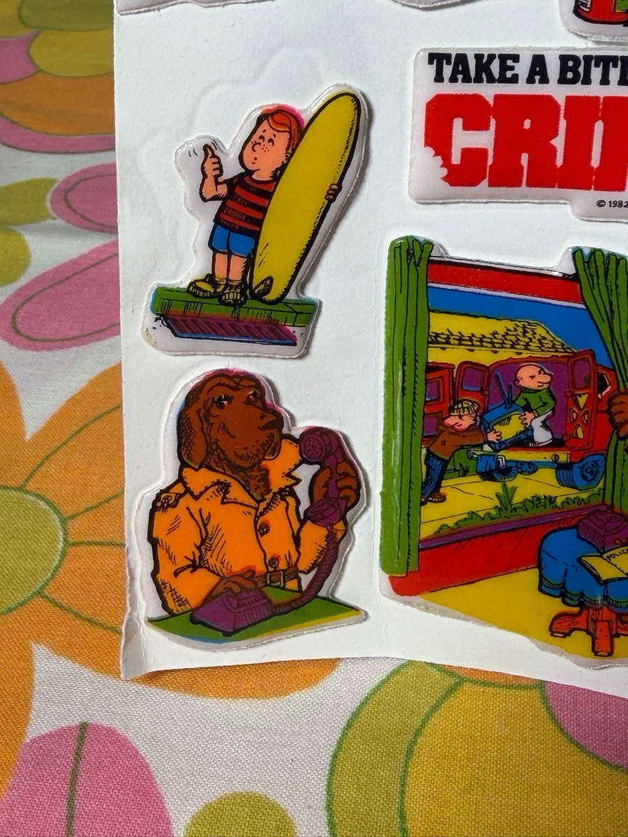 Vtg 1982 McGRUFF THE CRIME DOG Puffy Sticker Sheet Imperial Toy Corp Complete
