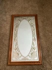 Vintage Windsor Art Mirror Color Etched Glass Large Wall Mirror