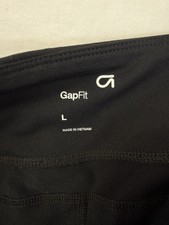 Gap Fit Capri GFast Leggings Large Black Womens Workout GapFit