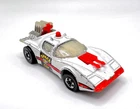 Nice Vintage 1977 Hot Wheels Science Friction Space Cop White/Orange Car HK BW