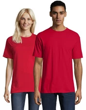 Hanes Men's Big & Tall T-Shirt Tee Beefy-T Crewneck Short Sleeve Cotton LT-4XLT