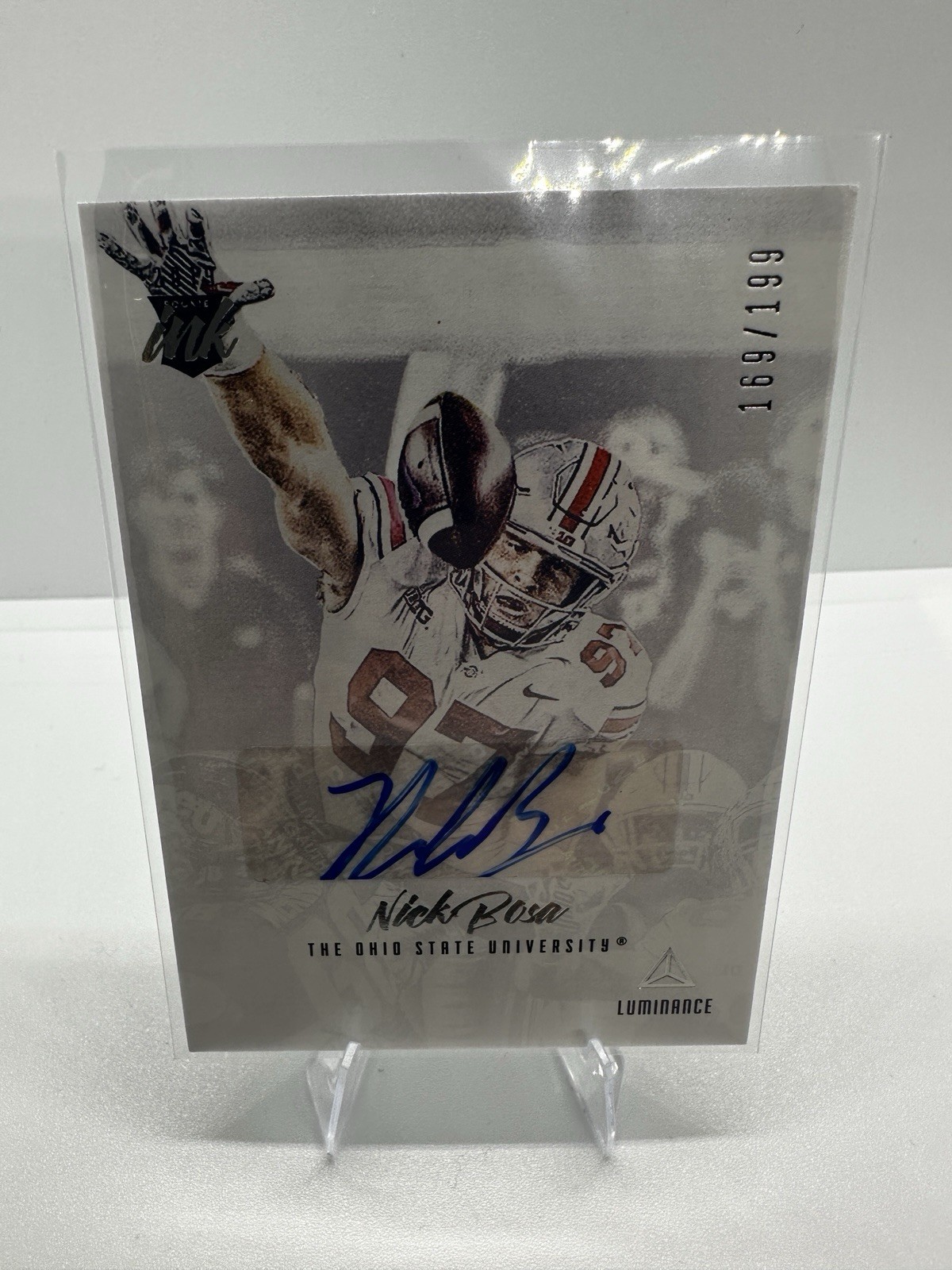 Nick Bosa Panini Luminance Rookie Ink #NB Base