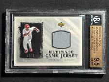 2001 Ultimate Collection ALBERT PUJOLS Game Jersey Silver RC #d 06/20 BGS 9.5