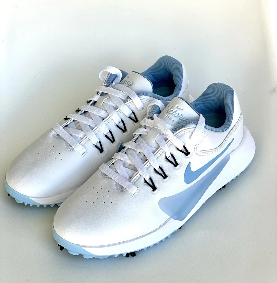 Mens Victory Pro 4 Scotty Scheffler Nike Golf Shoe - White/Blue Size 8 - Image 4 of 4