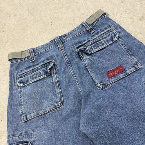 VTG 2000s Y2K Paco Baggy Distressed Cargo Denim Shorts Men’s 35x13 - Picture 3 of 10