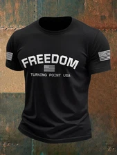 Sleeve Design Charlie Kirk Freedom T-Shirt Freedom Shirt, Turning Point Tee