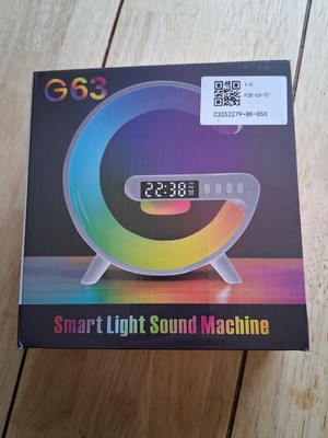 G63 INTELLIGENT RGB SMART LIGHT Bluetooth Radio Wireless Charger Clock & Alarm
