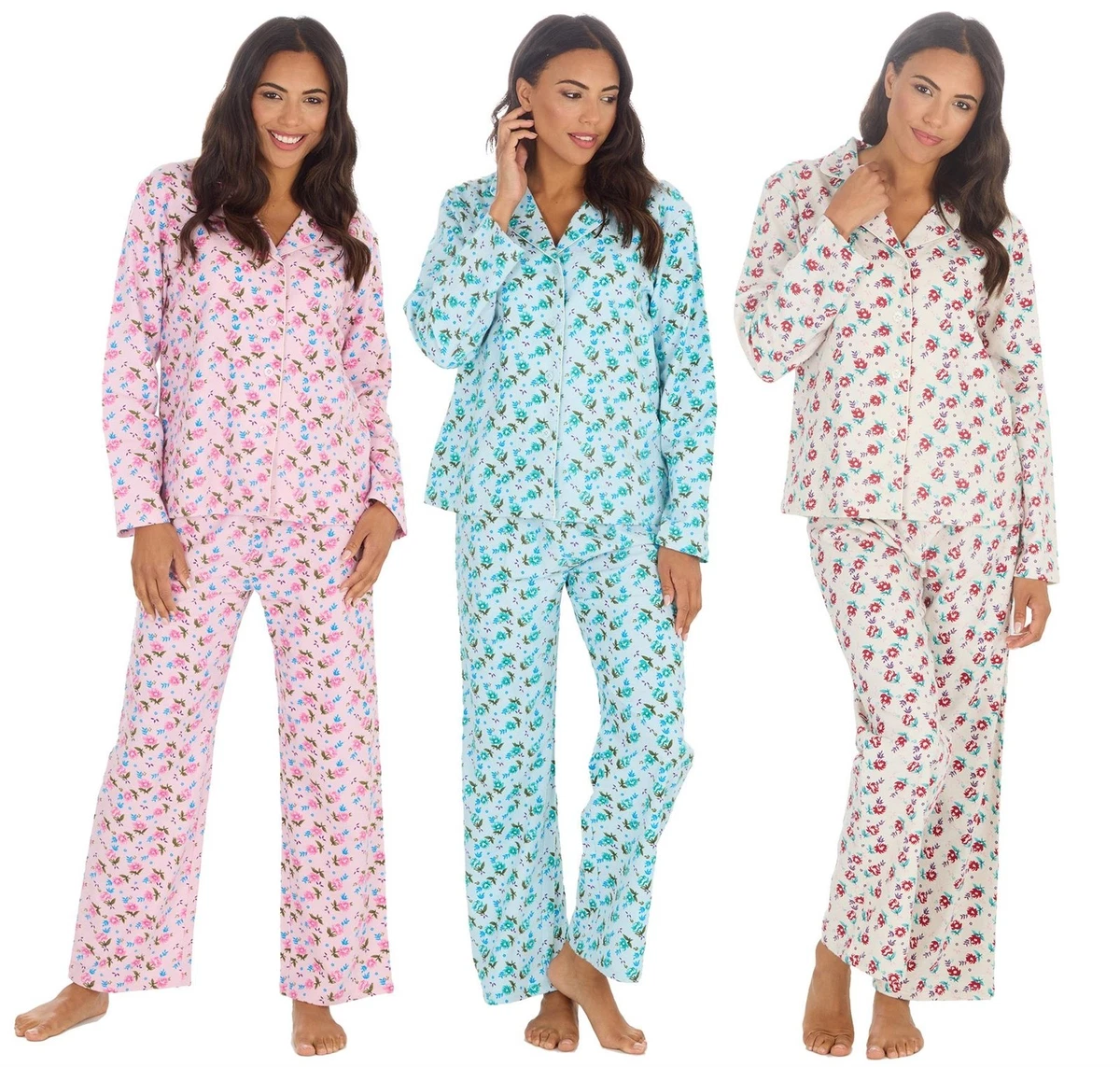 LNFINTDO Pigiama da donna in pile con top a maniche lunghe e pantaloni pigiama a quadri morbidi indumenti da notte per il tempo libero caldo set 2 pezzi, Nero + rosso, S