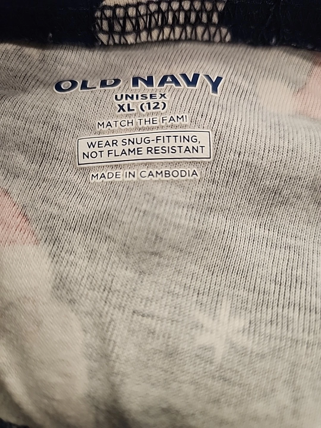 Old Navy 2pc Kid's Santa Pajama Set Size XL 12 Unisex Navy