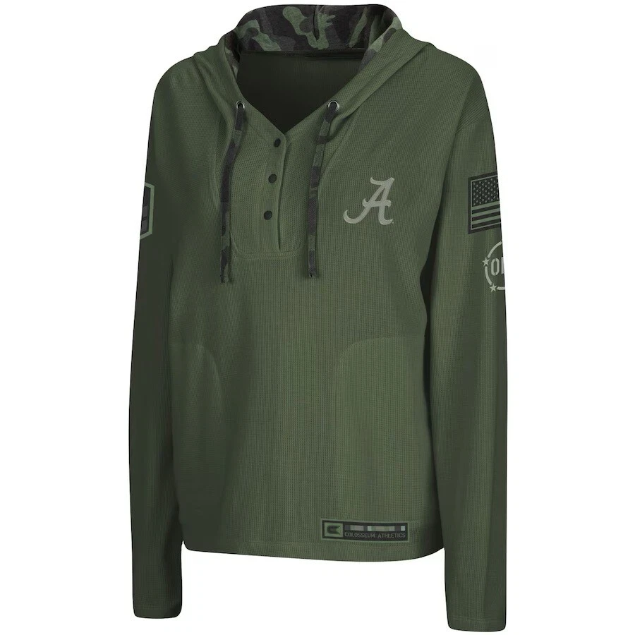 Suéter Alabama Crimson Tide Mujer Mediano OHT Apreciación Militar EE. UU. Sudadera con Capucha Foto 4 de 4