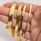 Flexible Herringbone Anklet 14K Yellow Gold Clad Silver 925 Italy ALL SIZES
