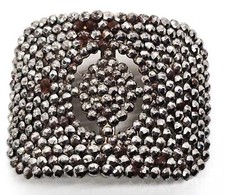 Antique Victorian 1800s French Cut steel buckle vintage shoe clip