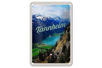 Blechschild Reise 12X18 Cm Tannheim WäLder Wanderung See Urlaub Schild