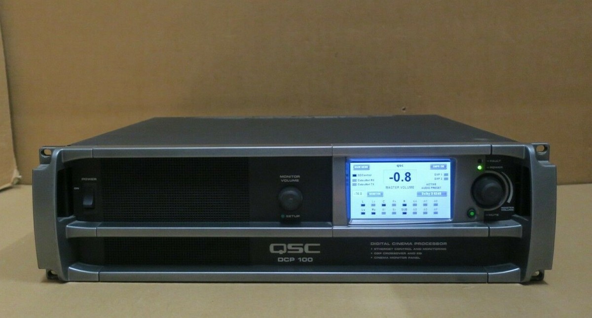 QSC DCP 100 Digital Cinema Processor Booth Monitor Crossover EQ