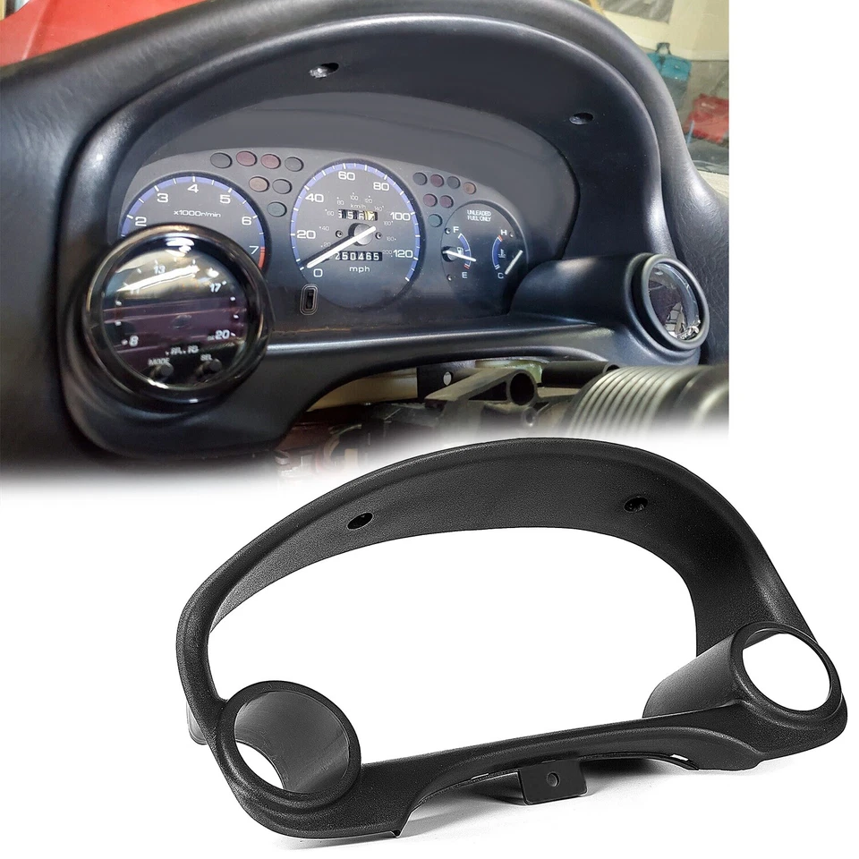Dual Gauge Cluster Pod Meter Bezel 52mm for 1996-00 97 98 99 Honda Civic EK EM1 Foto 2 de 4
