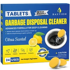 Foaming Garbage Disposal Cleaner Deodorizer Tablets - 24 Pack (1 Year Supply)