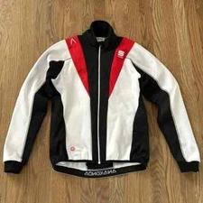  EUC Sportful Anakonda Windstopper Jacket Large Men's Cycling White Black Red