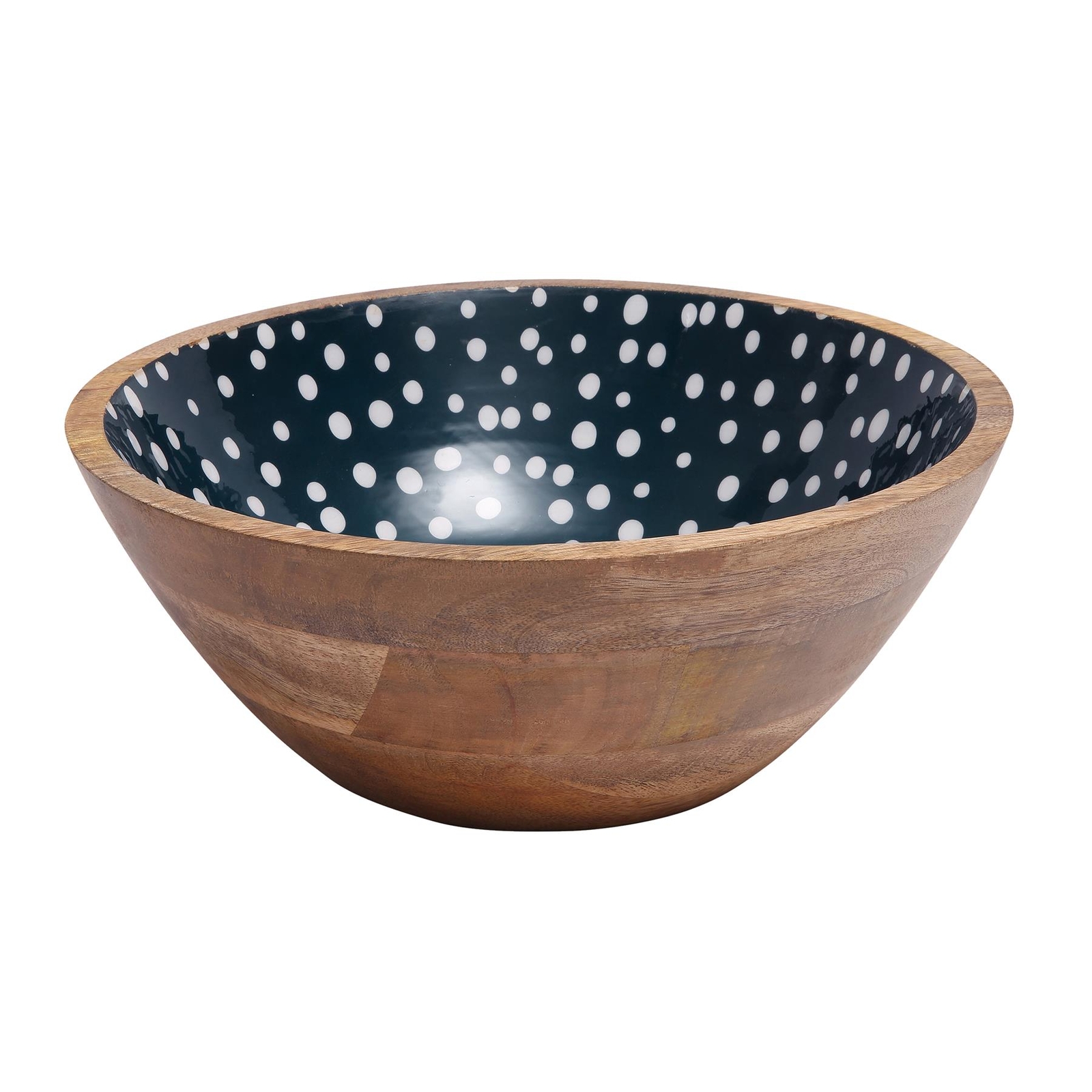 Dexam Sintra Mango Wood Salad Serving Bowl - Ink Blue