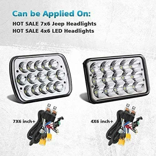 H4 LED Headlight Brightness Intensifier Wiring Harness For Dodge D150 D250 D350 - Image 2 of 4