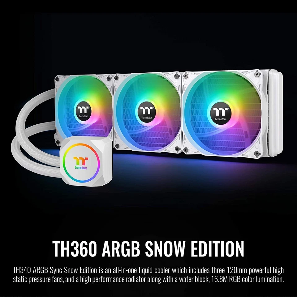 Thermaltake TH360 ARGB Motherboard Sync Snow Edition Intel LGA1700 Ready/AM5/... - Image 2 of 4
