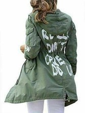 Melania Trump Olive Summer Mechanic I Really Don't Care Do U Coat Jacket Women's