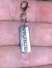 Silver Protected Charm Zipper Pull & Keychain Add On Clip!!