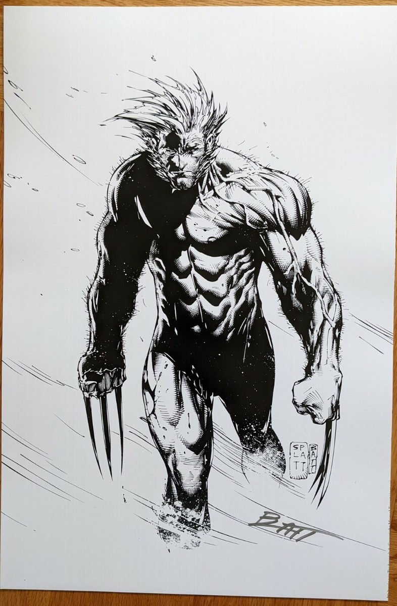 2022 WONDERCON STEPHEN PLATT WOLVERINE ART PRINT SIGNED