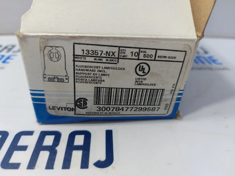 Leviton 13357-NX Fluorescent Lampholder lot of 10 - Image 3 of 4