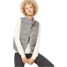 Charter Club 100% Cashmere Gray Puffer Vest L New