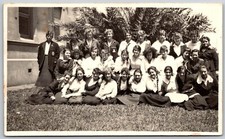 1920 Australia Adelaide High School Student Photo Outdoors RPPC Postcard