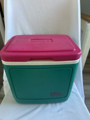 Vintage Retro Iglu Tag-Along 10 Liter Kühlbox Kühlbox Rosa und Türkis