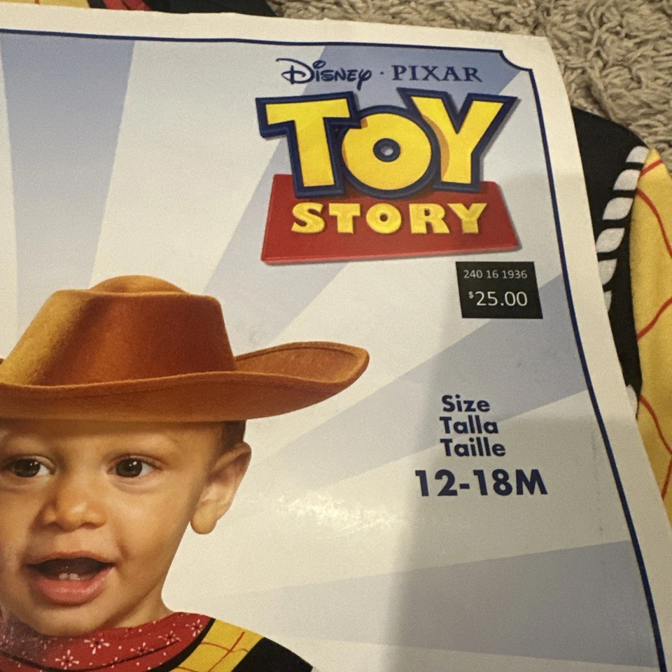 Disney Pixar Toy Story Woody Disfraz de Halloween con Sombrero Talla 12-18 Meses Foto 4 de 4