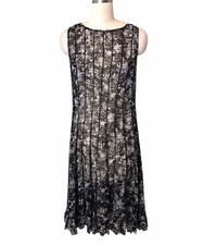 VTG 90’s Y2K Jessica Howard Sheer Floral Midi Dress Dark Romantic Whimsi Sz 6