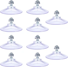 Ventosa resistente de PVC transparente de 10 piezas con tornillo de rosca M6x14