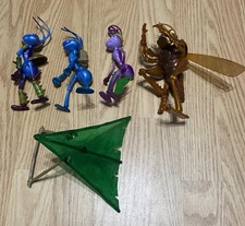 1998 Disney Pixar A Bugs Life Lot of 4 Figures - Flik, Atta, Hopper, Glider READ