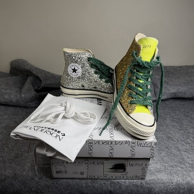 Converse JW Anderson x Chuck 70 High 'Glitter Pack - Gold Silver' 4 M 6 W