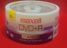 Maxell 639011 DVD Recordable Media - DVD R - 16x - 4.70 GB - 25 Pack Spindle