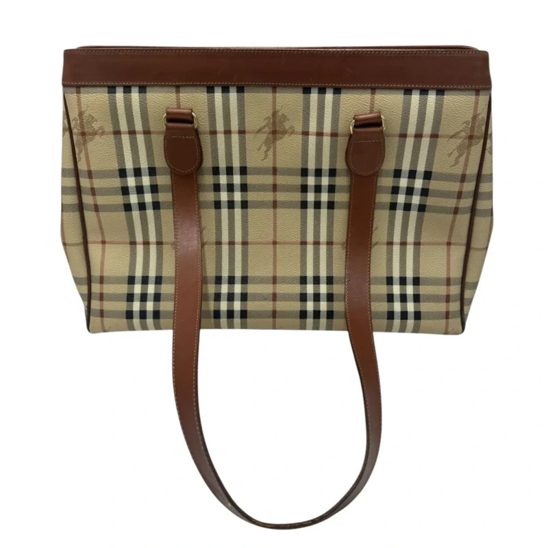 Burberry Haymarket Nova Check Canvas/Leather Vintage Tote Bag image 8